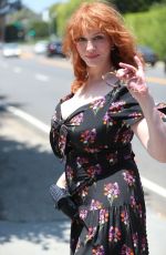 CHRISTINA HENDRICKS Arrives at Instyle Day of Indulgence Party in Brentwood 08/11/2019
