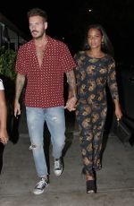 CHRISTINA MILIAN and Matt Pokora Night Out in West Hollywood 08/02/2019