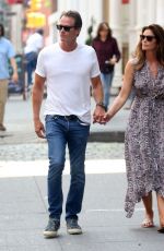 CINDY CRAWFORD and Rande Gerber Out in New York 08/21/2019
