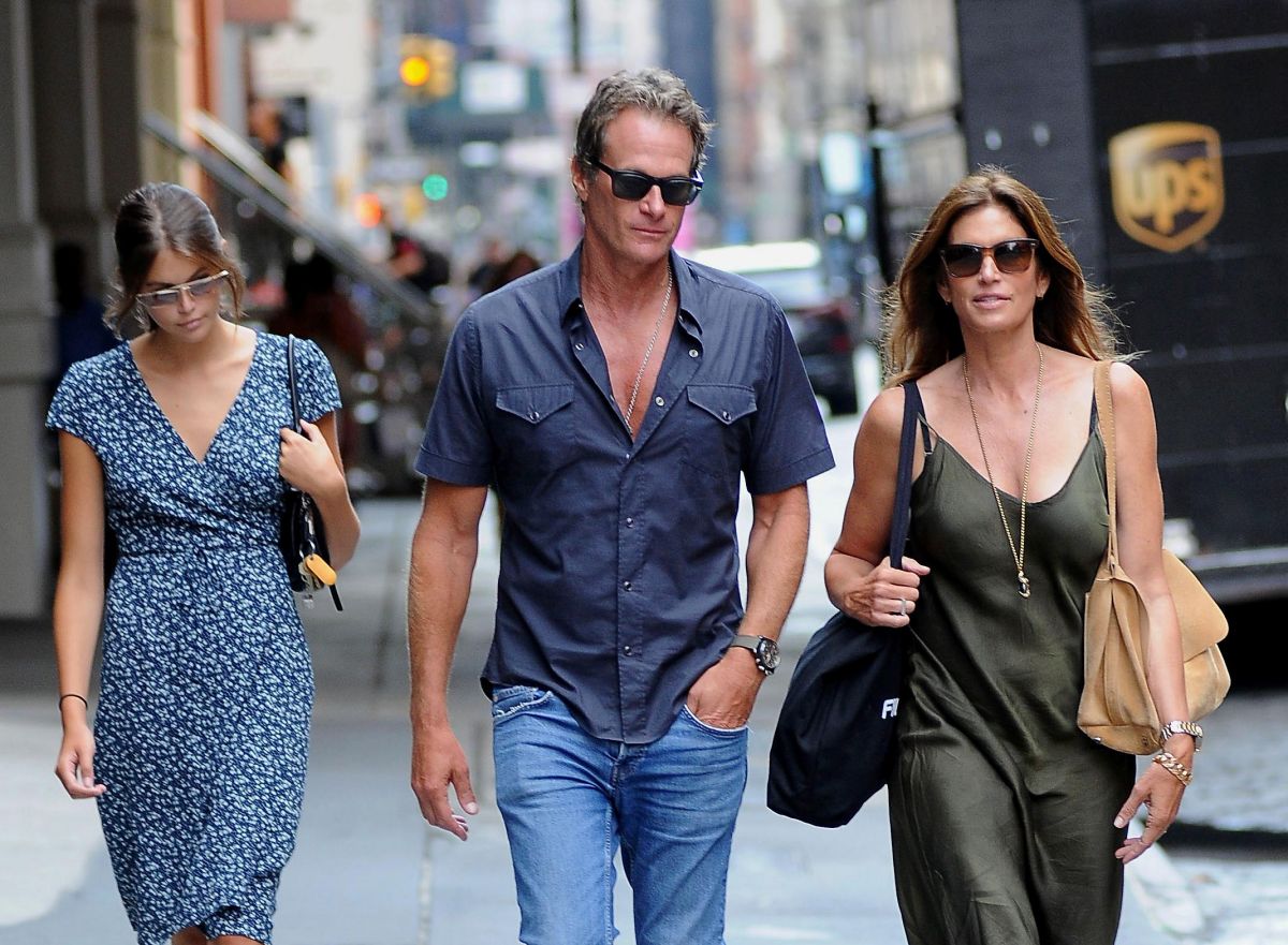 CINDY CRAWFORD, KAIA GERBER and Rande Gerber Out in New York 08/06/2019 ...