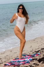 CLAUDIA ROMANI in Swimsuit at a Beachy in Miami 06/18/2019
