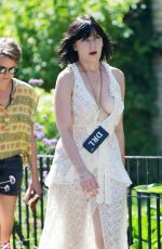 DAISY LOWE Out with her Dog in London 08/26/2019