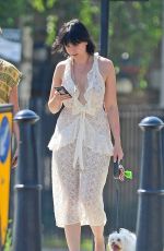 DAISY LOWE Out with her Dog in London 08/26/2019