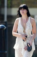 DAISY LOWE Out with her Dog in London 08/26/2019