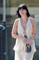 DAISY LOWE Out with her Dog in London 08/26/2019