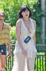 DAISY LOWE Out with her Dog in London 08/26/2019