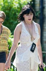 DAISY LOWE Out with her Dog in London 08/26/2019