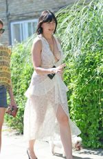 DAISY LOWE Out with her Dog in London 08/26/2019