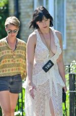 DAISY LOWE Out with her Dog in London 08/26/2019