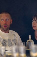 DAKOTA JOHNSON and Chris Martin at Double Zero Restaurant in New York 08/27/2019