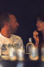 DAKOTA JOHNSON and Chris Martin at Double Zero Restaurant in New York 08/27/2019