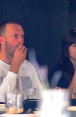DAKOTA JOHNSON and Chris Martin at Double Zero Restaurant in New York 08/27/2019