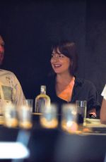 DAKOTA JOHNSON and Chris Martin at Double Zero Restaurant in New York 08/27/2019
