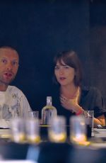 DAKOTA JOHNSON and Chris Martin at Double Zero Restaurant in New York 08/27/2019