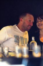 DAKOTA JOHNSON and Chris Martin at Double Zero Restaurant in New York 08/27/2019