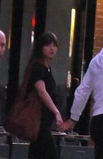 DAKOTA JOHNSON and Chris Martin at Double Zero Restaurant in New York 08/27/2019