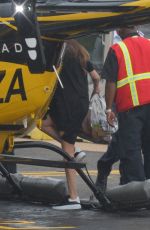 DAKOTA JOHNSON Boarding a Helicopter in New York 08/07/2019