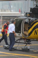 DAKOTA JOHNSON Boarding a Helicopter in New York 08/07/2019