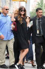 DAKOTA JOHNSON Leaves AOL Build in New York 08/07/2019