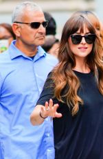 DAKOTA JOHNSON Leaves AOL Build in New York 08/07/2019