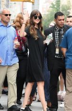 DAKOTA JOHNSON Leaves AOL Build in New York 08/07/2019