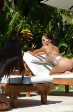 DEMI ROSE MAWBY in Swimsuit on a Sun Bed in Bali 08/03/2019