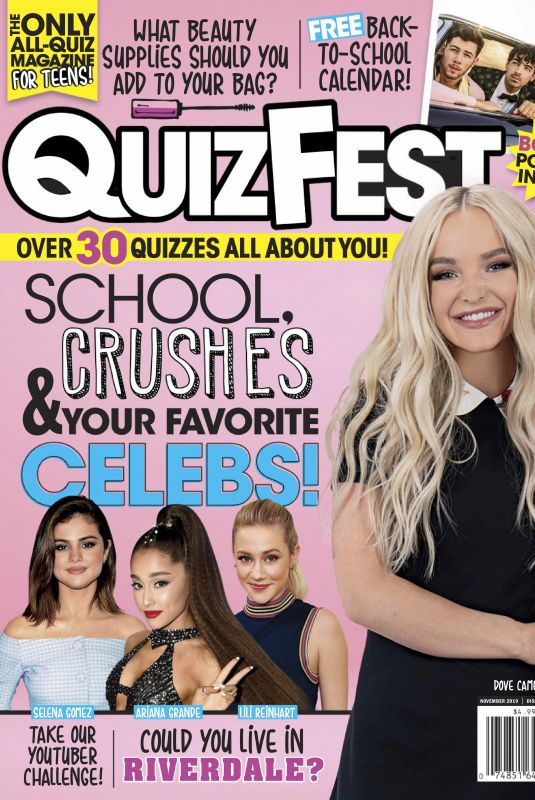 DOVE CAMERON in Quizfest Magazine, November 2019