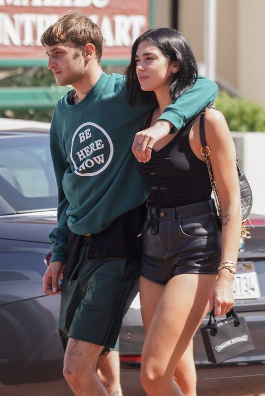 DUA LIPA and Anwar Hadid Out for Lunch in Malibu 08/23/2019