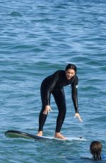 DUA LIPA and Anwar Hadidi Suurfing in Malibu 08/23/2019