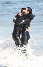 DUA LIPA and Anwar Hadidi Suurfing in Malibu 08/23/2019