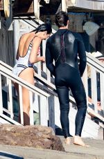 DUA LIPA and Anwar Hadidi Suurfing in Malibu 08/23/2019