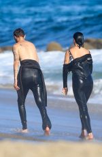 DUA LIPA and Anwar Hadidi Suurfing in Malibu 08/23/2019