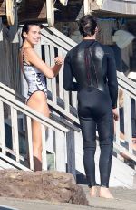 DUA LIPA and Anwar Hadidi Suurfing in Malibu 08/23/2019
