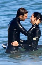 DUA LIPA and Anwar Hadidi Suurfing in Malibu 08/23/2019