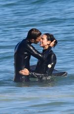 DUA LIPA and Anwar Hadidi Suurfing in Malibu 08/23/2019