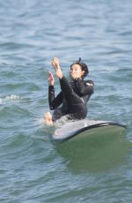 DUA LIPA and Anwar Hadidi Suurfing in Malibu 08/23/2019