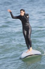 DUA LIPA and Anwar Hadidi Suurfing in Malibu 08/23/2019
