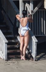DUA LIPA in Swimsuit and Anwar Hadid on the Beach in Malibu 08/23/2019