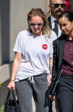ELISABETH MOSS Arrives at Jimmy Kimmel Live in Los Angeles 08/05/2019