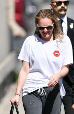 ELISABETH MOSS Arrives at Jimmy Kimmel Live in Los Angeles 08/05/2019