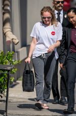 ELISABETH MOSS Arrives at Jimmy Kimmel Live in Los Angeles 08/05/2019
