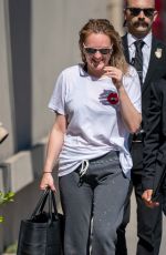 ELISABETH MOSS Arrives at Jimmy Kimmel Live in Los Angeles 08/05/2019