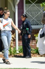 ELISABETH OLSEN Ddealing with Police Where Her Mother is Present in Studio City 08/09/2019