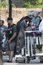 ELIZABETH DEBICKI on the Set on Tenet in London 08/27/2019
