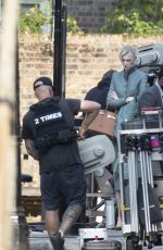 ELIZABETH DEBICKI on the Set on Tenet in London 08/27/2019