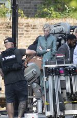 ELIZABETH DEBICKI on the Set on Tenet in London 08/27/2019