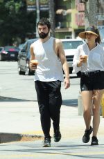 ELIZABETH OLSEN and Robbie Arnett in Out in Los Angeles 08/05/2019