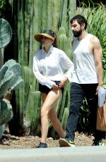 ELIZABETH OLSEN and Robbie Arnett in Out in Los Angeles 08/05/2019
