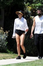 ELIZABETH OLSEN and Robbie Arnett in Out in Los Angeles 08/05/2019