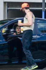 ELIZABETH OLSEN and Robbie Arnett Out for Coffee in Studio City 08/07/2019